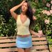 European American Women's Slim Fit Tank Top Deep V Lace Trim Fashionable Sexy Hot Girl Spring Summer New Arrivals Polyester_ecoleips.com