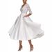 2025 New Long Sleeved Wedding Dress Deep V Neck Lace Slim Fit mid Length Fashionable Wedding Gown for Brides_ecoleips.com