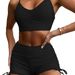 2025 European And American New Style Solid Color Bikini, Sexy Slim Fit, Small Bust Push-up, High Waist, Tummy-covering,_ecoleips.com