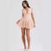 Women's French Sweet Floral Puff Sleeve Dress Summer Ballet Dopamine Waist Cinching A-Line Skirt Hot Girl Outfit_ecoleips.com