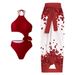 Women's Clothing New 3D Three Dimensional Flower Sexy Halter Neck 2 Piece Swimsuit Women's Swimsuit Suit Chiffon Skirt_ecoleips.com