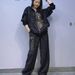 Women's Clothing Tie Dyed Zipper Cardigan Large Size Sweater Suit Autumn Hot Diamond Casual Straight Pants Outdoor Sportswear Two Piece Suit_ecoleips.com