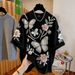 Women's Round Neck Loose Top Simulated Embroidered Pearl Butterfly Print Short Sleeve T-Shirt New Summer Fashion Casual Wear_ecoleips.com