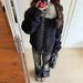 Aria Basics Winter 2025 New Thickened Warm Casual Loose Black Furry Coat With Large Fur Collar And Lamb Wool For Women_ecoleips.com