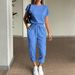 DiYun European American Casual Vacation Short-sleeve T-shirt Pants Two-piece Set Women's Clothing 2025 Autumn And Winter_ecoleips.com