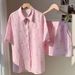 Women's Clothing Shorts Shirt Wide Leg Shorts Two Piece Suit Summer Commuter Suit_ecoleips.com