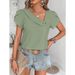 Cross-border 2025 Spring/Summer European And American Women's Clothing Casual Slim Fit Knitted Short Sleeve_ecoleips.com