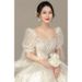 Women's Clothing Main Wedding Dress New Bride Small Heavy Retro One Shoulder High Quality Texture Long Tail Summer_ecoleips.com