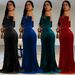 Women's Clothing Sexy Slit Dress Luxury Beading Hot Diamond Evening Dress_ecoleips.com