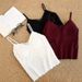 Lace Camisole With Chest Pads, Slim Fit, Fleece Lined, Anti-Exposure, Sexy Pure Desire Style, Internet Celebrity Top For_ecoleips.com