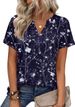 Zeagoo Womens Tops Short Sleeve Summer V Neck Shirts Work Blouses Business Outfits Fashion Clothing_ecoleips.com