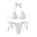Women's Clothing Fashionable Bikini Pure Color Sexy Strap Backless Swimsuit_ecoleips.com