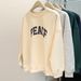 American-style Printed Round-neck Long-sleeve Sweatshirt For Women, Spring And Autumn Thin Large-size Loose Korean-style_ecoleips.com