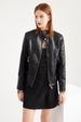 K New Leather Jacket With Feminine Temperament, European And American Plus Size Stand Up Collar PU Leather Jacket, Women's Leather Jacket_ecoleips.com