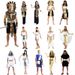 Halloween Adult Egyptian Pharaoh Queen King Prince Costume Role Play Saudi Arabian Robe_ecoleips.com