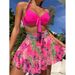 Verve 2025 New Swimsuit Printed Beach Dress Sexy Bikini Women's Three-Piece Swimwear Set_ecoleips.com