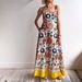 Women's Clothing Personality Fashion Temperament Linen Printed Vest Big Swing Dress_ecoleips.com