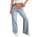 European And American Cross-Border Fashi Autumn Winter New Simple Comfortable Bow Straight Casual Jeans For Women_ecoleips.com