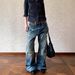 American Retro Cat-ear Distressed Washed Ripped Jeans For Men And Women, Cleanfit Street Style Straight-leg Pants_ecoleips.com