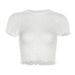 Aria Basics Aria Basics 2023 Summer Fashion Trend Women's New Round Neck Short Sleeve Mesh Cropped Slim Fit Versatile T-Shirt_ecoleips.com