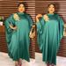 Women's Clothing Rayon Robe Stand Collar Bat Sleeves With Diamond Applique Long Skirt_ecoleips.com