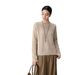 girl 2025 Winter New Women's Cashmere Round Neck Base Shirt Gentle Style Hollow Tassel Fringe Thick Pullover Sweater_ecoleips.com