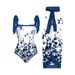 Women's Clothing New Multi Color Printed Women's Split Swimsuit Personality Fashion High Waist Bikini Set_ecoleips.com