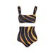 European American Style Women's Bikini Swimsuit Vacation Beach Hot Spring French Retro_ecoleips.com