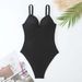 Women's Clothing One Piece Swimsuit Fashion Sexy Swimsuit Female Small Trough Solid Color Hard Bag Swimsuit_ecoleips.com