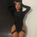 Women's Sexy Solid Color Backless Long Sleeve Jumpsuit W332BS Summer Fashion Tight Casual Romper_ecoleips.com