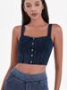 K Women's Fitness Yoga Tank Top With High-Elastic U-Shaped Front Pockets And Metal Buckle For Slimming Effect - Casual Sports Top_ecoleips.com
