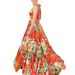 Women's Clothing New Sexy V Neck Backless Ruffled High Swing Dress_ecoleips.com