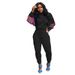 Women's Clothing FYS10342 Hot sale sexy casual solid color splicing print contrast color suit_ecoleips.com