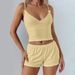 DiYun European American Sports Yoga Style Camisole And Shorts Women's Two-Piece Set 2025 Summer_ecoleips.com