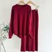 K Sweater Women's Solid Color Simple Long Sleeved Fashionable Casual Knitted Suit_ecoleips.com