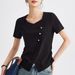 Front Shoulder Square Neck Short For Women In Summer 2025, New High-End Irregular Half Sleeved Top, Slim Fit And_ecoleips.com