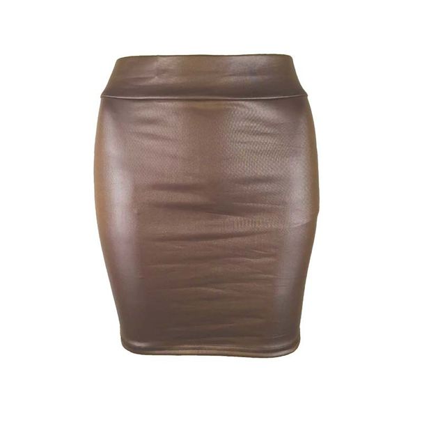 ng2510292 S-3XL Cross-border Korean-style Women's Base Matte Leather PU Bodycon Short Skirt, Summer Half Skirt_ecoleips.com
