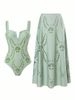 Women's Hollow-Out One-Piece Swimsuit – Laser-Cut Design & Sexy Cover-Up (Trendy Summer Swimwear)_ecoleips.com