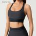 K Personalized Color Blocking Sports Bra For Women, High-strength Shock-absorbing Gathering, Beautiful Back, Fitness Yoga Bra_ecoleips.com