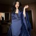 Aria Basics European And American High-end Acetate Satin Nightgown For Women With Waist Tie, Short Robe, Wedding Sleepwear,_ecoleips.com