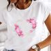 European And American Cross-border Foreign Trade Women's Clothing, Simple Heart-printed Round-neck Short-sleeve T-shirt_ecoleips.com