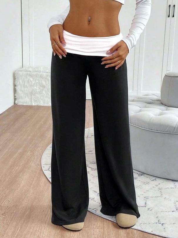Autumn/Winter Women's Wide Leg Pants Flowy Comfortable Slimming American Style For Yoga Casual Wear Trendy Brands_ecoleips.com