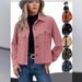Women's Casual Button Cropped Jacket Top Corduroy Fashion European American Style Short Lightweight Coats_ecoleips.com