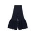 Commuter Navy Blue V-neck Knitted Cardigan + Ruffle Pants_ecoleips.com