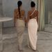 Women's 2025 Spring Summer New Fashion Single Shoulder Strapless Backless Hollow Out Tie Ruched Dress Wholesale_ecoleips.com