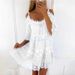 Aria Basics Aria Basics Cross-Border Princess Style European And American Off Shoulder Lace Strap Fashion Solid Color Loose Dress_ecoleips.com