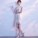 Modern Chic Qipao Dress – Slim Fit Short Cheongsam With Lace Detail For Casual & Formal Occasions_ecoleips.com