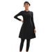 Women's Clothing Muslim Long Sleeved Three Piece Swimsuit For Women Solid Color, Fully Enclosed Sunscreen Skirt Swimsuit_ecoleips.com