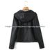 Aria Basics 's Popular Foreign Trade Cross-border Motorcycle Jac, Women's Collared With Hood, Hardcore Hot Girl Leather_ecoleips.com