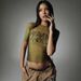 Summer Women's Sexy Sweet Spicy Style Sheer Print Slim Fit Short Seamless Top For American Fashion_ecoleips.com